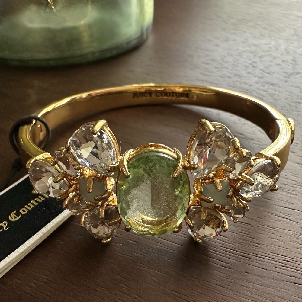 Juicy Couture Pear Cut Cluster Hinge Bracelet NWT - Picture 2 of 16